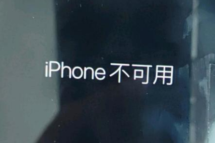 鲁甸苹果服务网点分享锁屏界面显示“iPhone 不可用”如何解决 