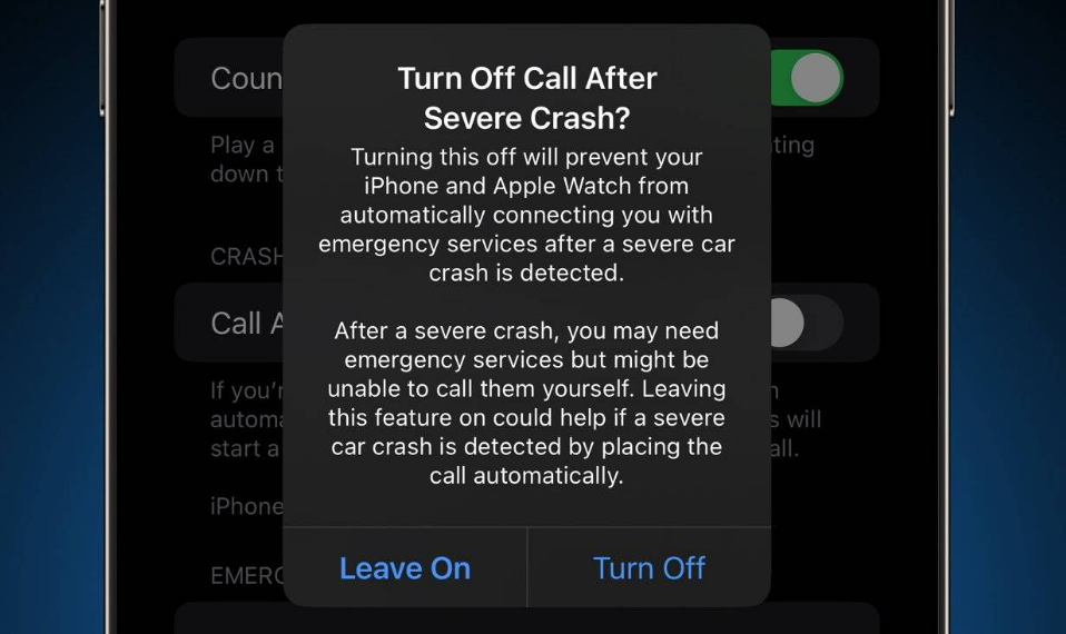 鲁甸苹果14维修分享 iPhone 14 和 Apple Watch 上关闭崩溃检测 